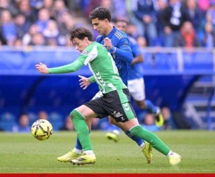 西班牙足球甲级联赛联赛第19轮皇家奥维耶多1-1皇家贝蒂斯