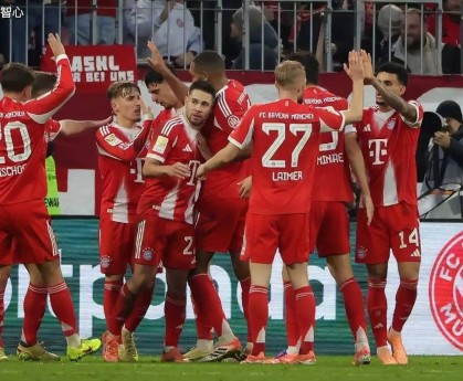 德甲进球榜：拜仁44球领跑！药厂、法兰克福并列第2！